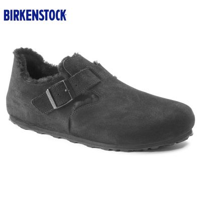 Birkenstock 秋冬男女低帮毛毛鞋软木休闲鞋反毛皮London系列休闲鞋