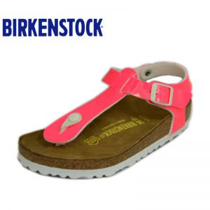 德国Birkenstock Kairo荧光漆皮人字拖系踝凉鞋
