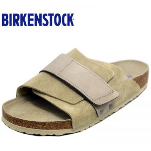 Birkenstock经典软木单扣凉拖男女同款牛皮绒面革拖鞋kyoto系列软木拖鞋软木拖鞋