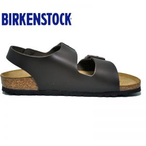 德国制造Birkenstock天然牛皮/光滑真皮休闲凉鞋经典Milano系踝凉鞋