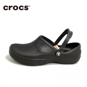 Crocs卡洛驰防滑工作鞋 医生鞋 护士鞋 工作玛希黑色/白色10876 Mercy Work