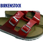 Birkenstock夏季男女平底凉拖鞋Arizona漆皮软木拖鞋