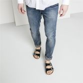 Birkenstock  Arizona专业防滑鞋底天然牛皮软底双扣凉拖鞋