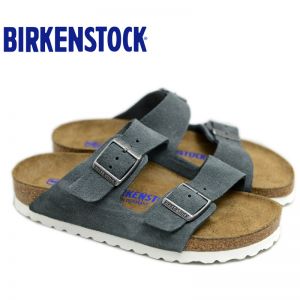 【软底】春夏全新款Birkenstock经典两扣凉拖Arizona牛反绒皮柔软鞋床软木拖鞋