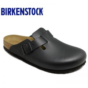 经典热销明星同款德国制造Birkenstock经典Boston光滑牛皮包头鞋流行色