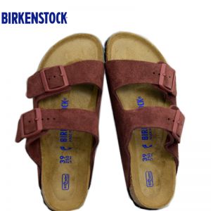 【软底】春夏全新款Birkenstock经典两扣凉拖Arizona牛反绒皮柔软鞋床软木拖鞋