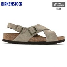 BIRKENSTOCK软底德国制造反绒牛皮后跟跘带交叉带时尚平跟软木鞋床凉鞋Tulum