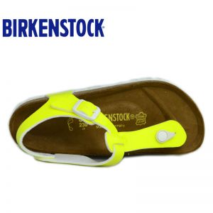 德国Birkenstock Kairo荧光漆皮人字拖系踝凉鞋