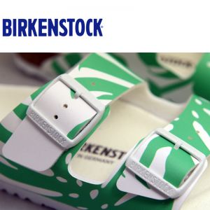 BIRKENSTOCK 平底凉拖男女款时尚龟背竹图案软木拖鞋Arizona软木拖鞋