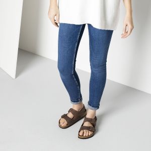 德国制造Birkenstock天然牛皮/光滑真皮休闲凉鞋经典Milano系踝凉鞋