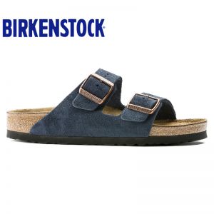 【软底】春夏全新款Birkenstock经典两扣凉拖Arizona牛反绒皮柔软鞋床软木拖鞋