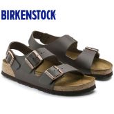 德国制造Birkenstock天然牛皮/光滑真皮休闲凉鞋经典Milano系踝凉鞋