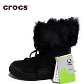 Crocs卡骆驰女鞋 时尚保暖秋冬休闲厚底系带洛基雪地短靴|203423